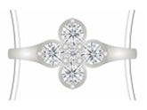 Sterling Silver Semi Mount Ring Setting Round RD 4x4mm - Syzjewelry